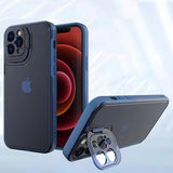 Husa de protectie pentru Apple iPhone 14 Pro Max, Flippy, Bracket series cu suport si protectie pentru camera, Albastru - vivimall.ro