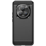 Husă Honor Magic 6 Pro din TPU carbon negru, protecție 360 grade, vedere frontală
