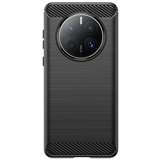 Husa de Protectie pentru Huawei Mate 50 Pro, Vivimall, Protectie 360, din TPU cu element de Carbon, Anti Alunecare, 1.8 mm, Negru - vivimall.ro