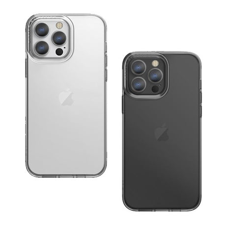 Husa de protectie pentru iPhone 14, cu suport metalic pentru camera, Bracket Series, Flippy, Protectie Antisoc, PC mat, silicon moale pe margini, Transparent - vivimall.ro