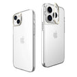 Husă transparentă iPhone 14 Bracket Series cu suport metalic pentru cameră, vedere frontală, PC mat
