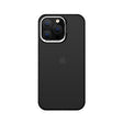 Husă iPhone 14 Plus Bracket Series negru, spate PC mat și margini silicon, vedere frontală