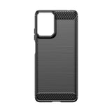 Detaliu textură carbon husă Motorola Moto G04 5G, suprafață anti-alunecare