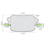 Husa de Protectie pentru Parbriz, Flippy, Protectie pentru Zapada Gridnina Soare, Scut Auto anti Zapada, 150 x 110 cm Argintiu - vivimall.ro