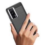 Husa de Protectie pentru Xiaomi Redmi 12, Vivimall, Protectie 360, din TPU cu element de Carbon, Anti Alunecare, 1.8 mm, Negru - vivimall.ro