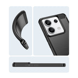 Husa de Protectie pentru Xiaomi Redmi Note 13 5G, Vivimall, Protectie 360, din TPU cu element de Carbon, Anti Alunecare, 1.8 mm, Negru - vivimall.ro