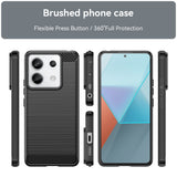 Husa de Protectie pentru Xiaomi Redmi Note 13 Pro, Vivimall, Protectie 360, din TPU cu element de Carbon, Anti Alunecare, 1.8 mm, Negru - vivimall.ro