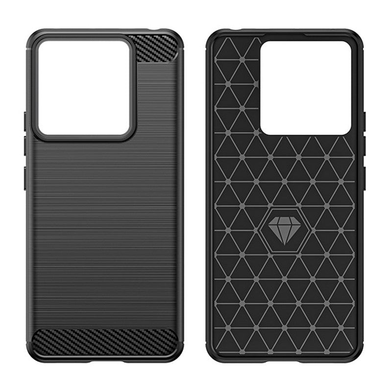 Husa de Protectie pentru Xiaomi Redmi Note 13 Pro Plus, Vivimall, Protectie 360, din TPU cu element de Carbon, Anti Alunecare, 1.8 mm, Negru - vivimall.ro
