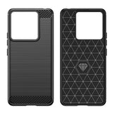 Husa de Protectie pentru Xiaomi Redmi Note 13 Pro Plus, Vivimall, Protectie 360, din TPU cu element de Carbon, Anti Alunecare, 1.8 mm, Negru - vivimall.ro