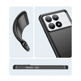Husa de Protectie pentru Xiaomi Redmi Note 13C 5G, Vivimall, Protectie 360, din TPU cu element de Carbon, Anti Alunecare, 1.8 mm, Negru - vivimall.ro