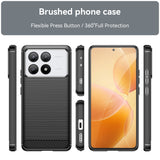 Husa de Protectie pentru Xiaomi Redmi Note 13C 5G, Vivimall, Protectie 360, din TPU cu element de Carbon, Anti Alunecare, 1.8 mm, Negru - vivimall.ro