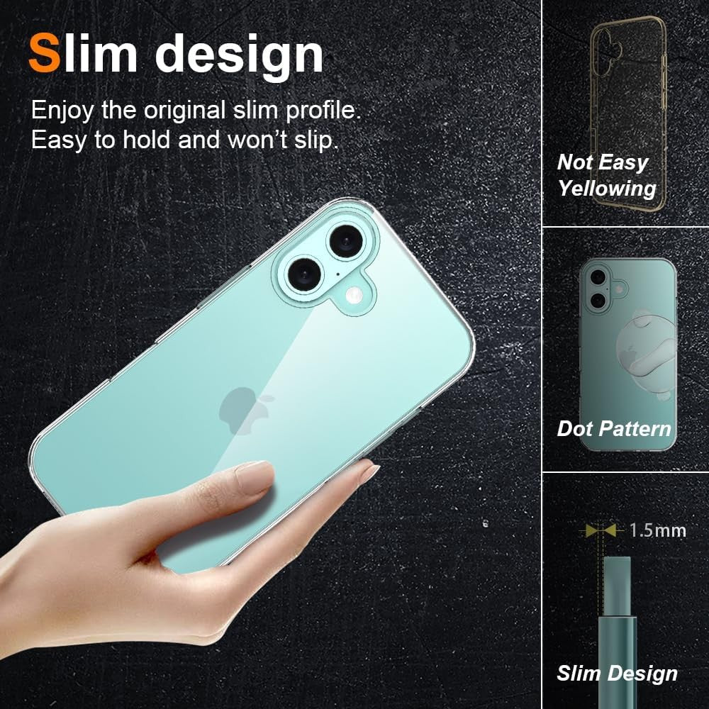 Husă silicon PC iPhone 16 Plus, detaliu decupaj cameră foto și blitz posterior