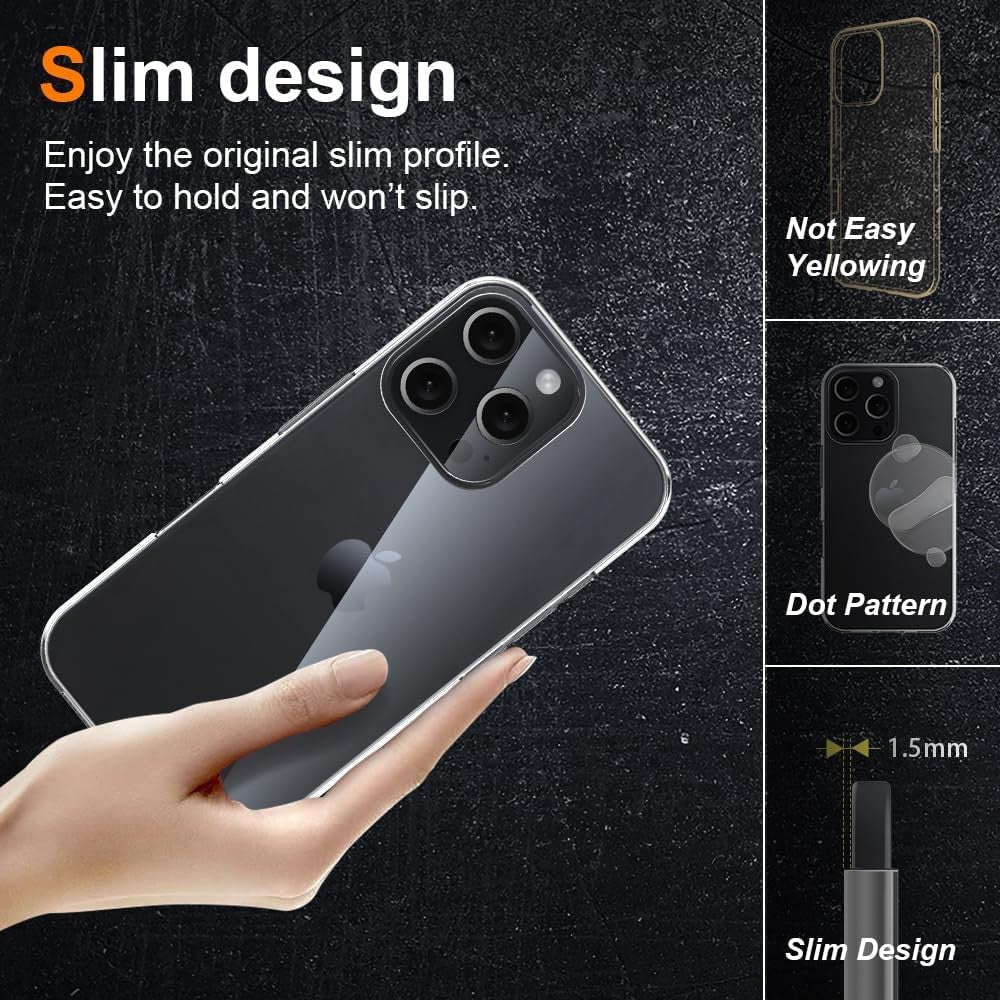 Husă antisoc iPhone 16 Pro, detaliu margine înălțată pentru protecție ecran