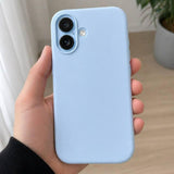 Detaliu interior microfibră husă Flippy iPhone 16 Plus, protecție carcasă și margini ridicate 1,2 mm