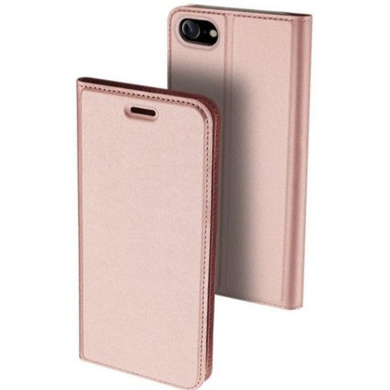 Husa de Protectie Tip Carte, Flippy, pentru Apple iPhone 7/8/SE 2020, Capac Oglinda, din Piele Ecologica si PC, Auriu - vivimall.ro