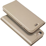 Husa de Protectie Tip Carte, Flippy, pentru Apple iPhone 7/8/SE 2020, Capac Oglinda, din Piele Ecologica si PC, Auriu - vivimall.ro