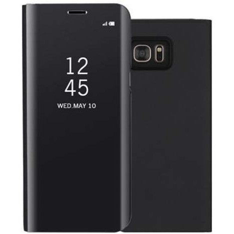 Husa de Protectie Tip Carte, Vivimall, pentru Xiaomi Redmi 8A, Flip Cover Oglinda, din Piele Ecologica si PC, Neagra - vivimall.ro