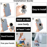 Husa de Protectie TPU 2in1, Vivimall, pentru Apple iPhone 14, Astronaut cu Suport, Antisoc, Rezistenta la Impact, Protectie Camera, Albastru - vivimall.ro