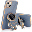 Husă TPU 2in1 albastru pentru Apple iPhone 14, design astronaut, vedere frontală