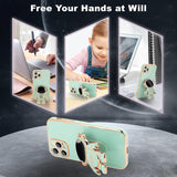 Husa de Protectie TPU 2in1, Vivimall, pentru Apple iPhone 14 Pro, Astronaut cu Suport, Antisoc, Rezistenta la Impact, Protectie Camera, Verde - vivimall.ro