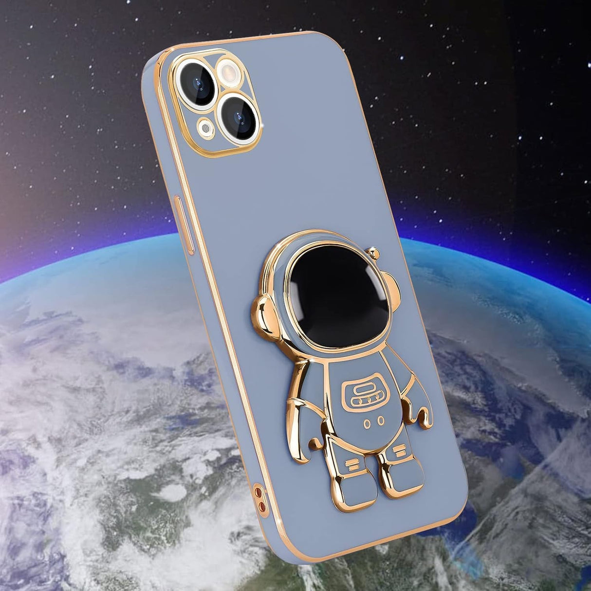 Husă Astronaut albastru pentru iPhone 15, sistem absorbție șocuri antisoc