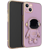 Husă TPU 2in1 iPhone 15 Plus mov, detaliu interior și sistem absorbție șocuri