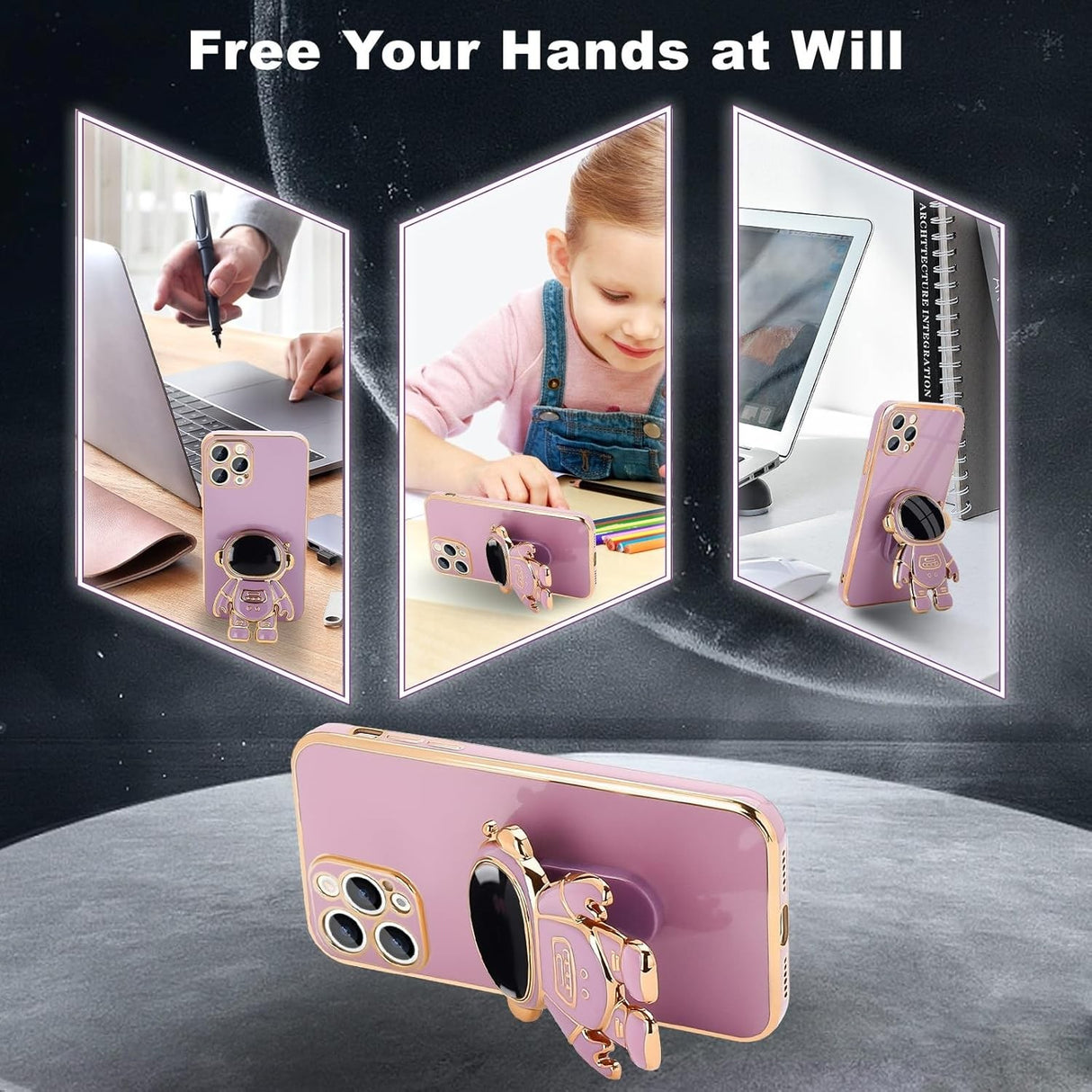 Husă antisoc iPhone 15 Pro TPU 2in1, detaliu protecție cameră și decupaje precise, culoare mov