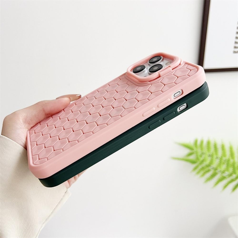 Husa de Protectie TPU, Vivimall, pentru Apple iPhone 15 Pro Max, 3D Cube, cu Inel, Protectie Camera, Antisoc, Antizgariere, Antialunecare, Acoperire Completa, Roz - vivimall.ro