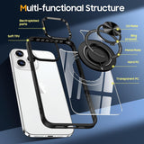 Detaliu lateral husă TPU iPhone 16 Pro Max, acces complet butoane și porturi, material flexibil transparent
