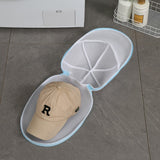 Husa de Spalare Sapca, Vivimall, pentru Masina de Spalat, din Poliester, Circumferinta 53 cm, cu Fermoar, Alb/Albastru - vivimall.ro