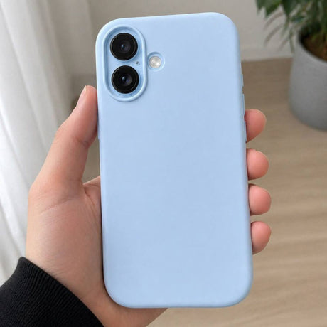 Detaliu interior microfibră husă Flippy iPhone 17 albastru, protecție anti-zgârieturi