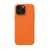 Husă Flippy Liquid Silicone iPhone 16 Pro Max portocaliu, vedere frontală, compatibilă MagSafe, protecție 360°