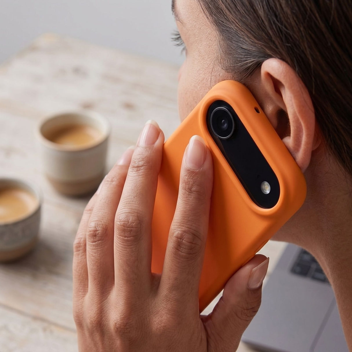 Husa de Protectie Telefon, Flippy, Compatibila cu iPhone 17 Air, Silicon Premium Antisoc, Protectie Completa 360, Design Modern, Anti-Zgirieturi, Interior Microfibra, Portocaliu - vivimall.ro