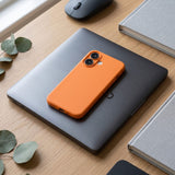 Husa de Protectie Telefon, Flippy, Compatibila cu iPhone 17, Silicon Premium Antisoc, Protectie Completa 360, Design Modern, Anti-Zgirieturi, Interior Microfibra, Portocaliu - vivimall.ro