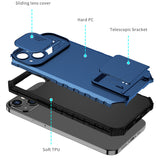 Husa Defender cu Stand pentru iPhone 11, Albastru, Suport reglabil, Antisoc, Protectie glisanta pentru camera, Flippy - vivimall.ro