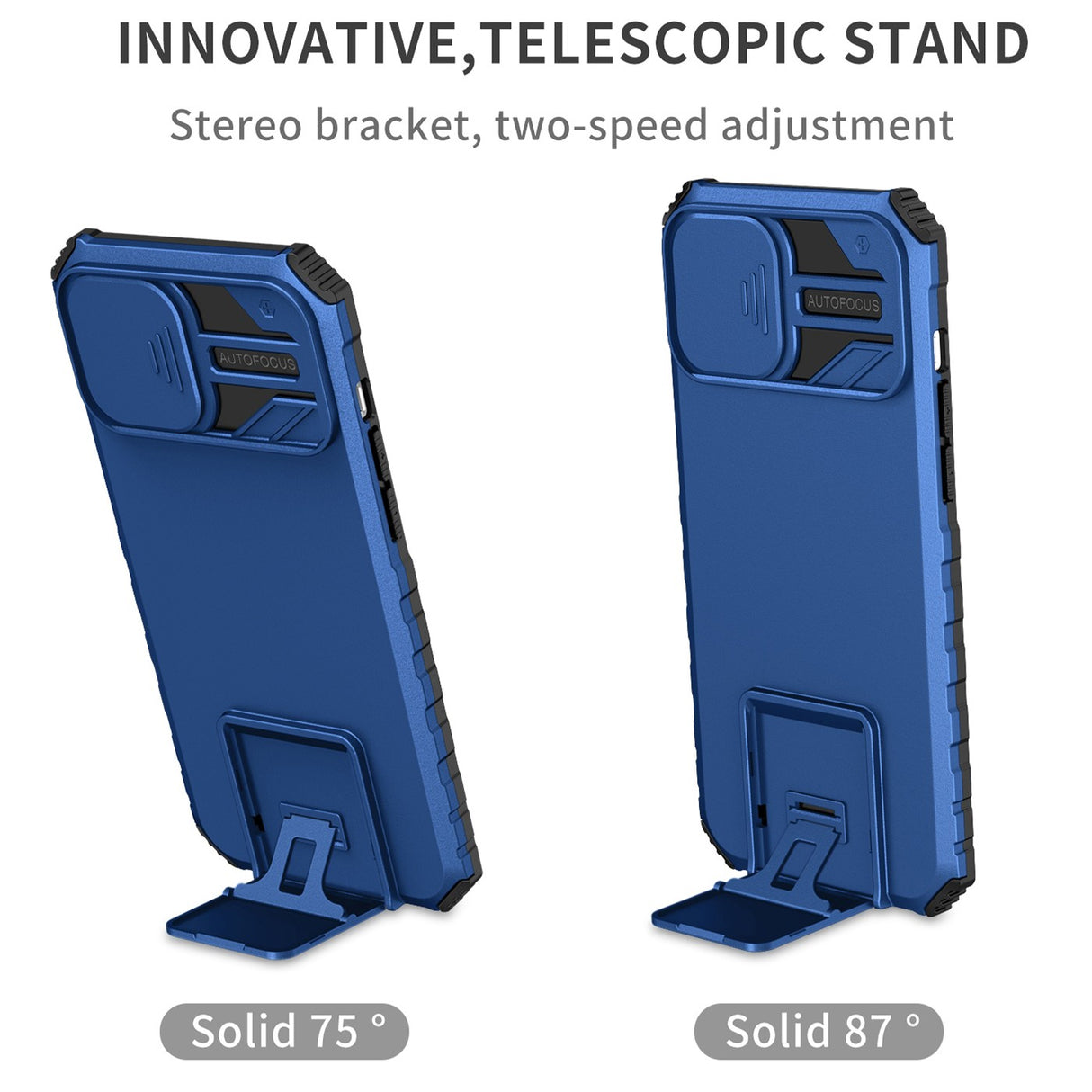 Husa Defender cu Stand pentru Samsung Galaxy S22 Plus, Albastru, Suport reglabil, Antisoc, Protectie glisanta pentru camera, Flippy - vivimall.ro