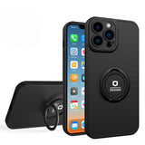 Husa de protectie Eagle eye pentru Apple iPhone 12, Rezistenta la socuri, Protectie camera, Cu inel de prindere magnetic negru, Flippy, Negru - vivimall.ro