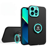 Husa Eagle Eye cu Stand pentru Apple iPhone 12 (6.1) Negru/Turcoaz, Suport Auto Magnetic, Protectie Antisoc, Flippy - vivimall.ro