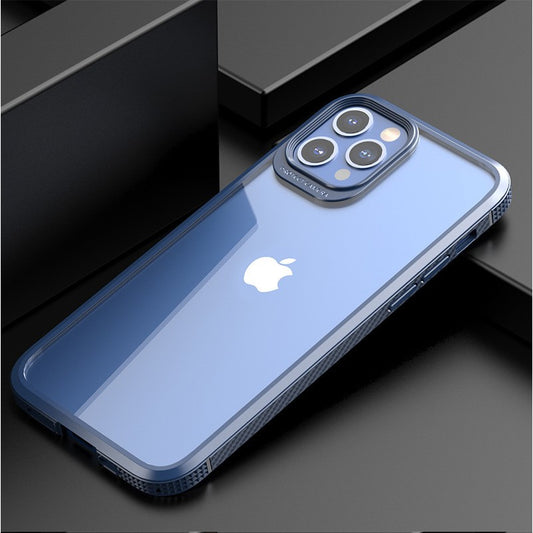 Husa Hibrid Defender MG Series pentru iPhone 14 Pro Max, Vivimall, Protectie Antisoc, Albastru - vivimall.ro