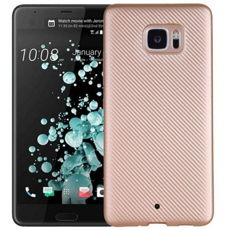 Husa HTC Desire 10 Pro i-Zore Carbon Fiber Auriu - vivimall.ro