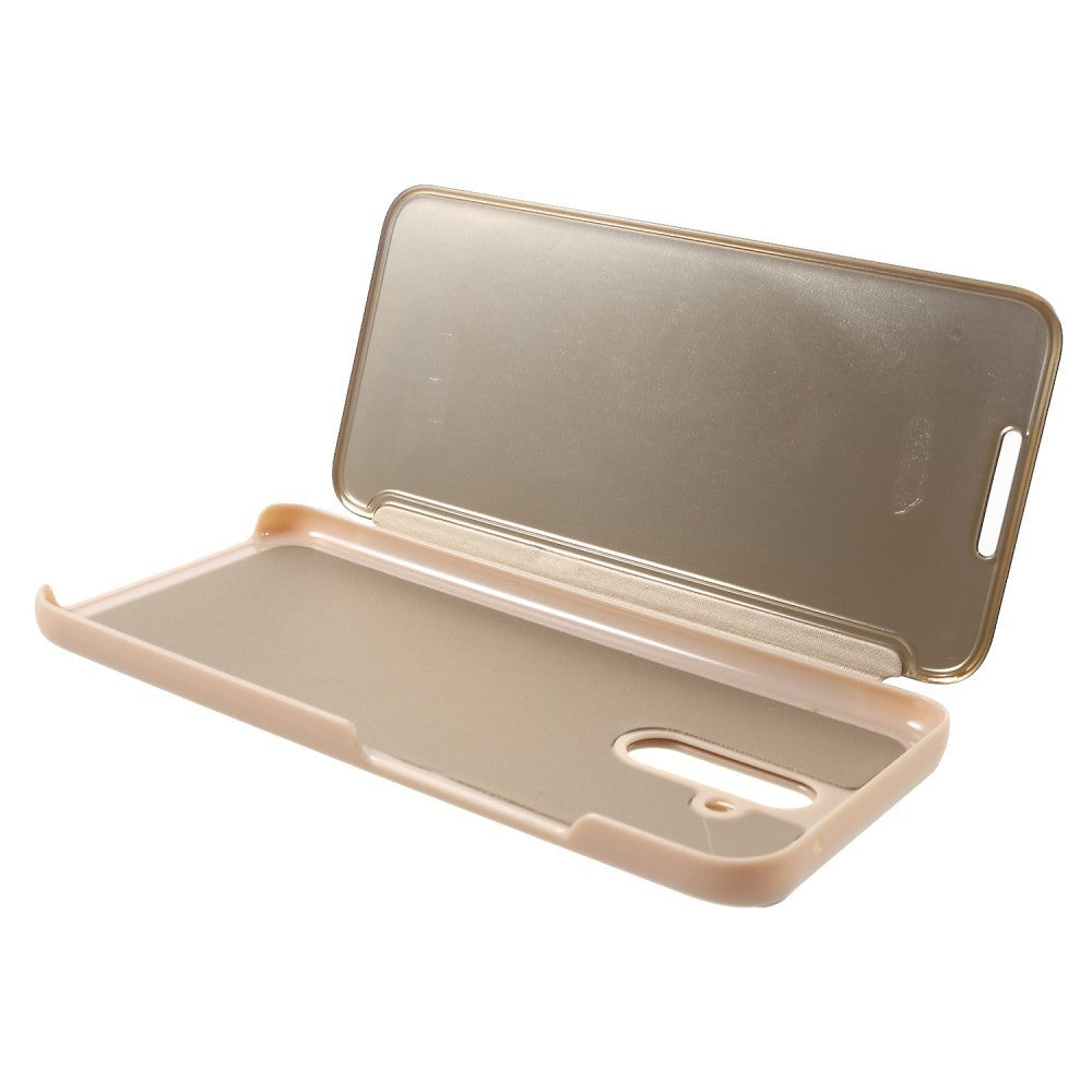 Husa Huawei Mate 20 Lite Flip Cover Oglinda Auriu - vivimall.ro