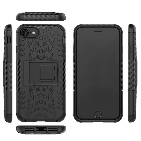 Husa Flippy compatibila cu Apple iPhone X Defender Model 3 cu Suport, Negru - vivimall.ro