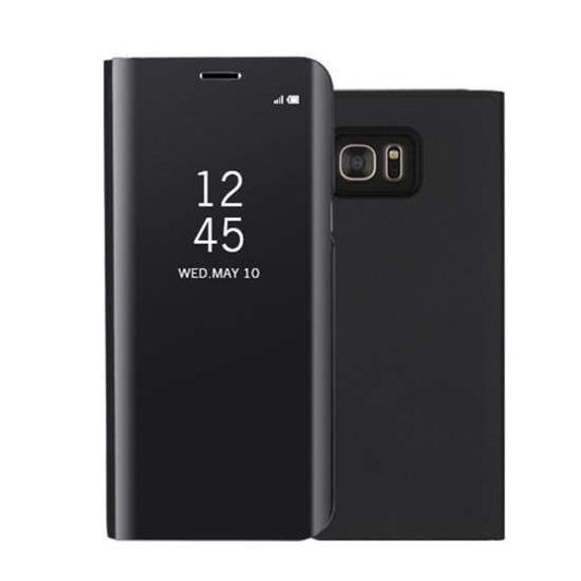 Husa Huawei P Smart Z Flip Cover Oglinda Negru - vivimall.ro