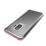 Husa Huawei P20 Lite Transparent cu Margini Roz-Aurii - vivimall.ro