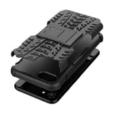 Husa protectie Flippy pentru Huawei P40 Lite E Defender Model 3 cu Suport, Negru - vivimall.ro