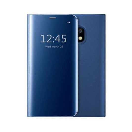 Husa Huawei Y6 2019 Flip Cover Oglinda Albastru - vivimall.ro