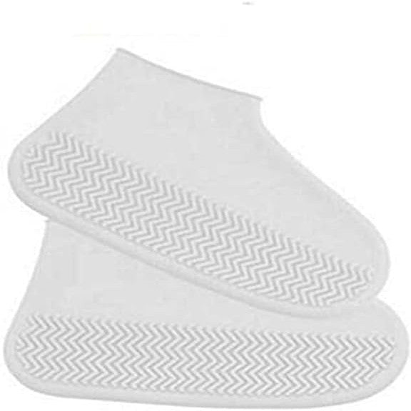 Husa Incaltaminte, Vivimall, Impermeabila, Antiderapanta, din Latex, 13 x 13 x 2 cm, Marime L 41-47 cm, Alb - vivimall.ro