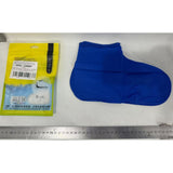 Husă protecție încălțăminte albastră în rucsac, pliabilă 13x13x2 cm, model Vivimall mărime M