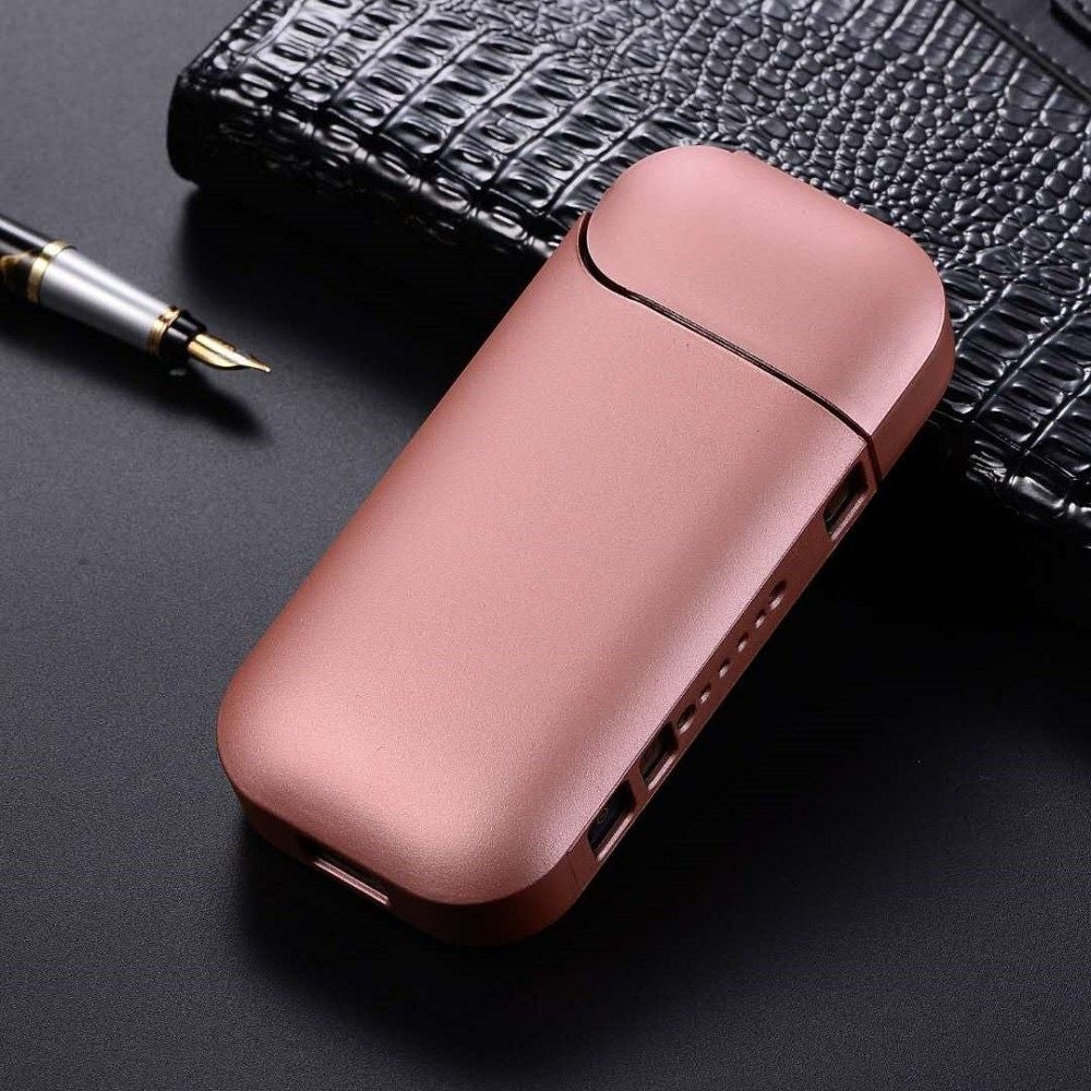 Husă Full Body IQOS 2.4 Plus roz auriu, detaliu decupaj port de încărcare, material policarbonat