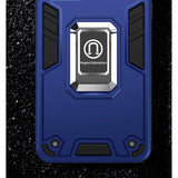 Husa Iron Warriors pentru iPhone 12 Pro, Flippy,  Hybrid Ring Holder Kickstand, Albastru inchis - vivimall.ro